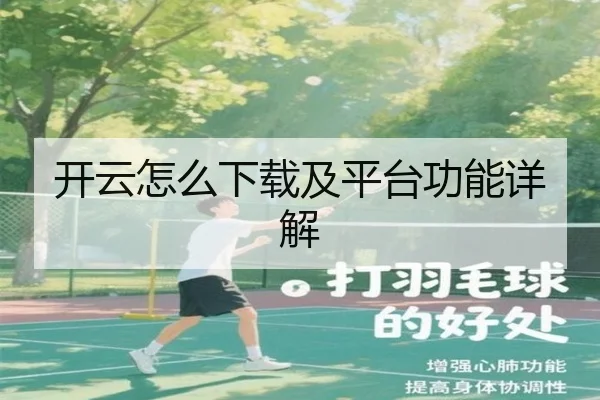 开云怎么下载及平台功能详解